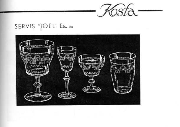 ur en Kosta-katalog utan tryckår / from a Kosta catalogue without year